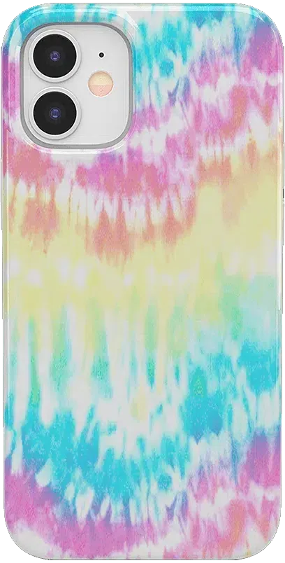 Wild & Free | Classic Rainbow Tie Dye iPhone Case